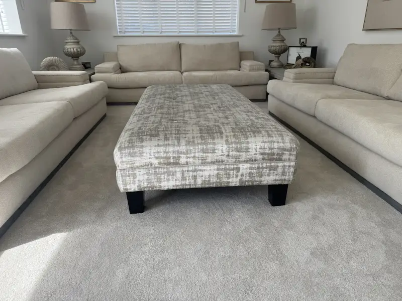 Large foot stool made 
1.8 mtrs x .9 mtr with bespoke legs …: Swipe To View More Images