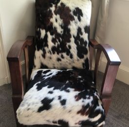 cowhide chair re-upholstery : Click Here To View Larger Image